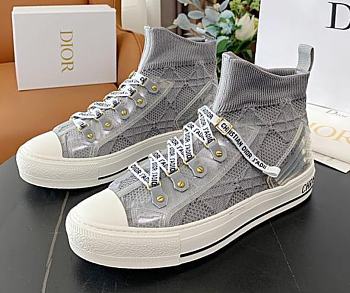 Dior Walk'n'Dior Sneaker Gray Cannage Technical Mesh KCK276NKR_S33G
