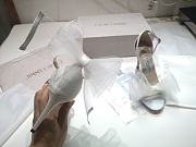 Jimmy Choo Averly 100 Asymmetric Sandals White - 5