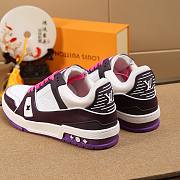 Louis Vuitton LV Trainer Sneaker Low Purple Pink - 5