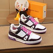 Louis Vuitton LV Trainer Sneaker Low Purple Pink - 4