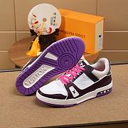 Louis Vuitton LV Trainer Sneaker Low Purple Pink - 3