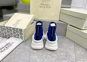 Alexander McQueen Tread Slick High Lace Up Boots Blue - 5