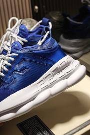 Versace Chain Reaction Trainers Blue White - 3