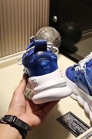 Versace Chain Reaction Trainers Blue White - 4