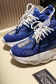 Versace Chain Reaction Trainers Blue White - 5