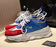 Versace Chain Reaction Trainers Blue Red - 1