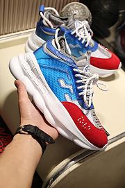 Versace Chain Reaction Trainers Blue Red - 3