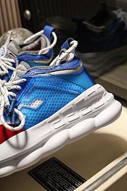 Versace Chain Reaction Trainers Blue Red - 6