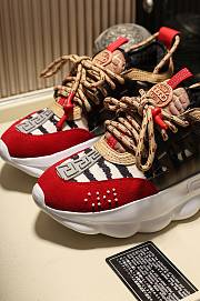Versace Chain Reaction Trainers Black Red - 5