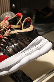 Versace Chain Reaction Trainers Black Red - 6