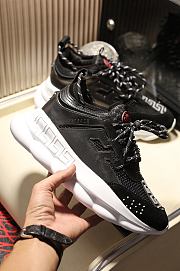 Versace Chain Reaction Trainers Black and White - 2