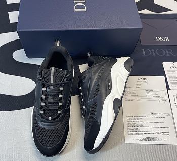 Dior B22 Sneaker Black Technical Mesh and Calfskin 3SN231ZHM_H960