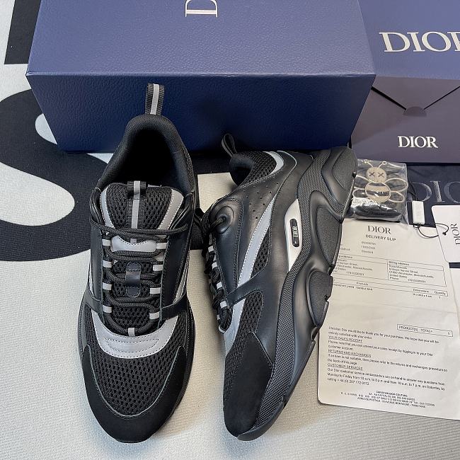 Dior B22 Sneaker Black Technical Mesh and Smooth Calfskin 3SN231ZNG_H969 - 1