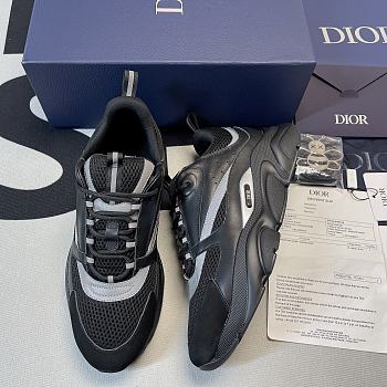 Dior B22 Sneaker Black Technical Mesh and Smooth Calfskin 3SN231ZNG_H969