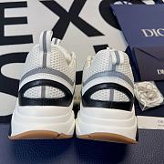 Dior B22 Sneaker Gray Technical Mesh with White and Black Smooth Calfskin 3SN231YKB_H968 - 6