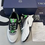 Dior B22 Sneaker White and Green Technical Mesh with Black and White Smooth Calfskin 3SN231YKA_H066 - 1