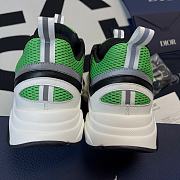Dior B22 Sneaker White and Green Technical Mesh with Black and White Smooth Calfskin 3SN231YKA_H066 - 6