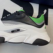 Dior B22 Sneaker White and Green Technical Mesh with Black and White Smooth Calfskin 3SN231YKA_H066 - 5
