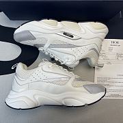 Dior B22 Sneaker White Technical Mesh with White and Silver-Tone Calfskin 3SN231YJG_H000 - 5