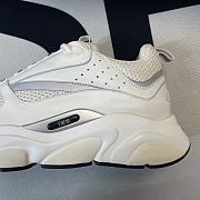 Dior B22 Sneaker White Technical Mesh with White and Silver-Tone Calfskin 3SN231YJG_H000 - 4