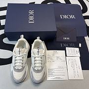 Dior B22 Sneaker White Technical Mesh with White and Silver-Tone Calfskin 3SN231YJG_H000 - 2