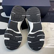 Dior B22 Sneaker White and Gray Technical Mesh with Blue, Black and Gray Calfskin 3SN231YUL_H569 - 4