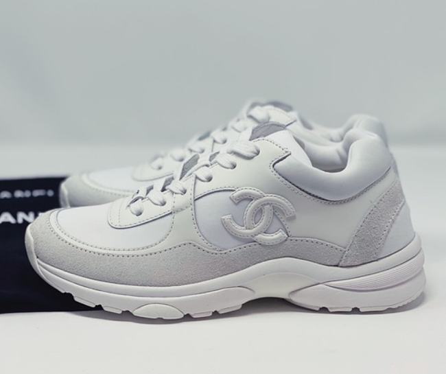 Chanel Low Top Trainer Reflective White Suede G34360 Y53536 0I259 ...