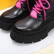 Fendi Force Leather Lace-ups Pink Boots - 6