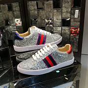 Gucci Ace Leather Sneaker Glitter Beads White - 4