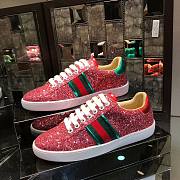 Gucci Ace Leather Sneaker Glitter Beads Pink - 4