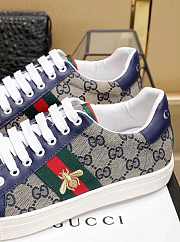 Gucci Ace GG Supreme Sneaker With Bees Navy - 2