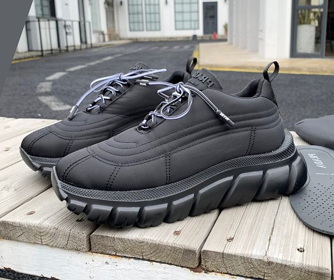 Prada Rush Gabardine Re-Nylon Sneakers Black - 1