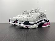 Balenciaga Triple S Sneaker Allover White Pink 524039 W2FA4 9155 - 1