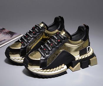 Dolce & Gabbana Super Queen Low-Top Sneakers Gold