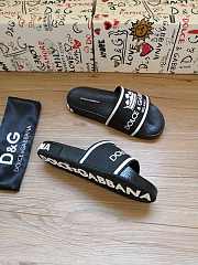 Dolce & Gabbana Crown Logo Embossed Slides Black CS1630AU679 - 4