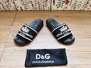 Dolce & Gabbana Crown Logo Embossed Slides Black CS1630AU679 - 3
