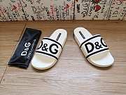 Dolce & Gabbana Logo-Strap Slides White Black CS1991AQ858 - 3