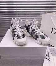Dior D-Connect Sneaker White and Black Butterfly Motif - 2