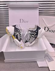 Dior D-Connect Sneaker White and Black Butterfly Motif - 3
