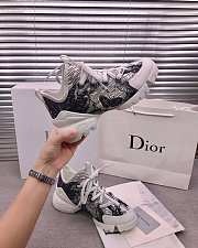 Dior D-Connect Sneaker White and Black Butterfly Motif - 4