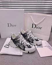 Dior D-Connect Sneaker White and Black Butterfly Motif - 6