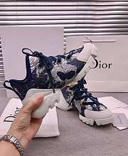 Dior D-Connect Sneaker White and Blue Butterfly Motif - 2