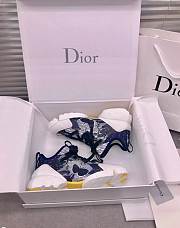Dior D-Connect Sneaker White and Blue Butterfly Motif - 6