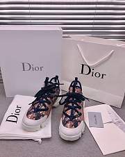 Dior D-Connect Sneaker White and Red Butterfly Motif - 2