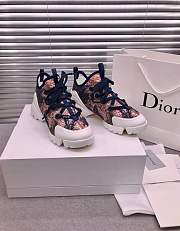 Dior D-Connect Sneaker White and Red Butterfly Motif - 3
