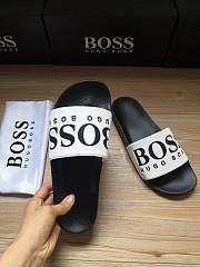 Boss Italian-Made Logo Slides Black White - 4