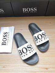 Boss Italian-Made Logo Slides Black White - 2