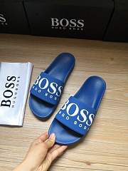 Boss Italian-Made Logo Slides Blue 50425152 - 6