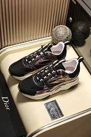 Dior B22 Sneaker Black Technical Mesh Patent - 2