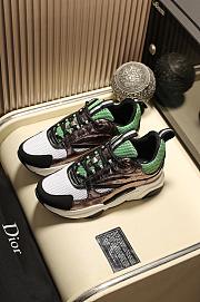 Dior B22 Sneaker Green Technical Mesh Patent - 2